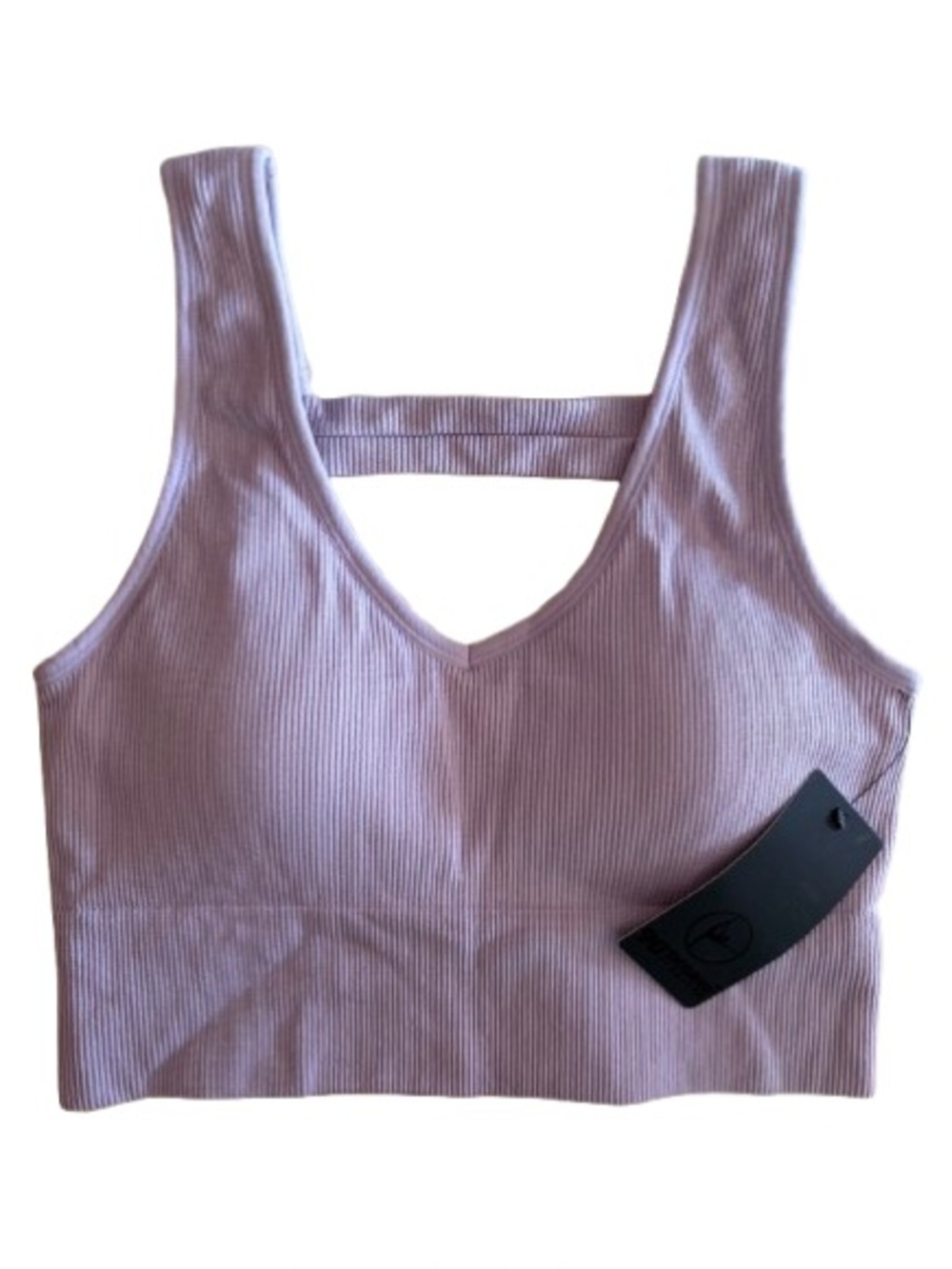 90 Degree By Reflex Women’s Ribbed Sports Bralette Size M Light Lavender NWT